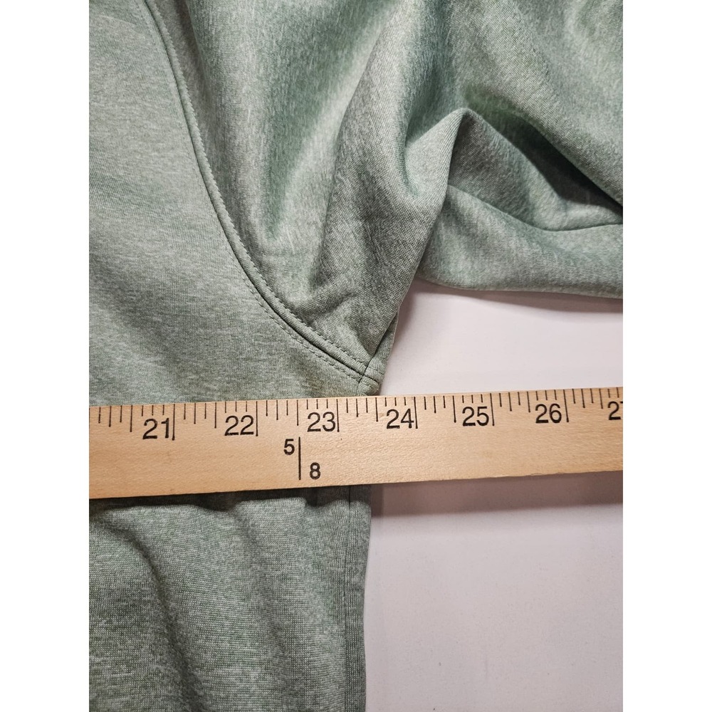AFTCO AFTech Performance Fleece 1/4 Zip Pullover Men L Green Outdoor Fish Tech - Picture 11 of 12